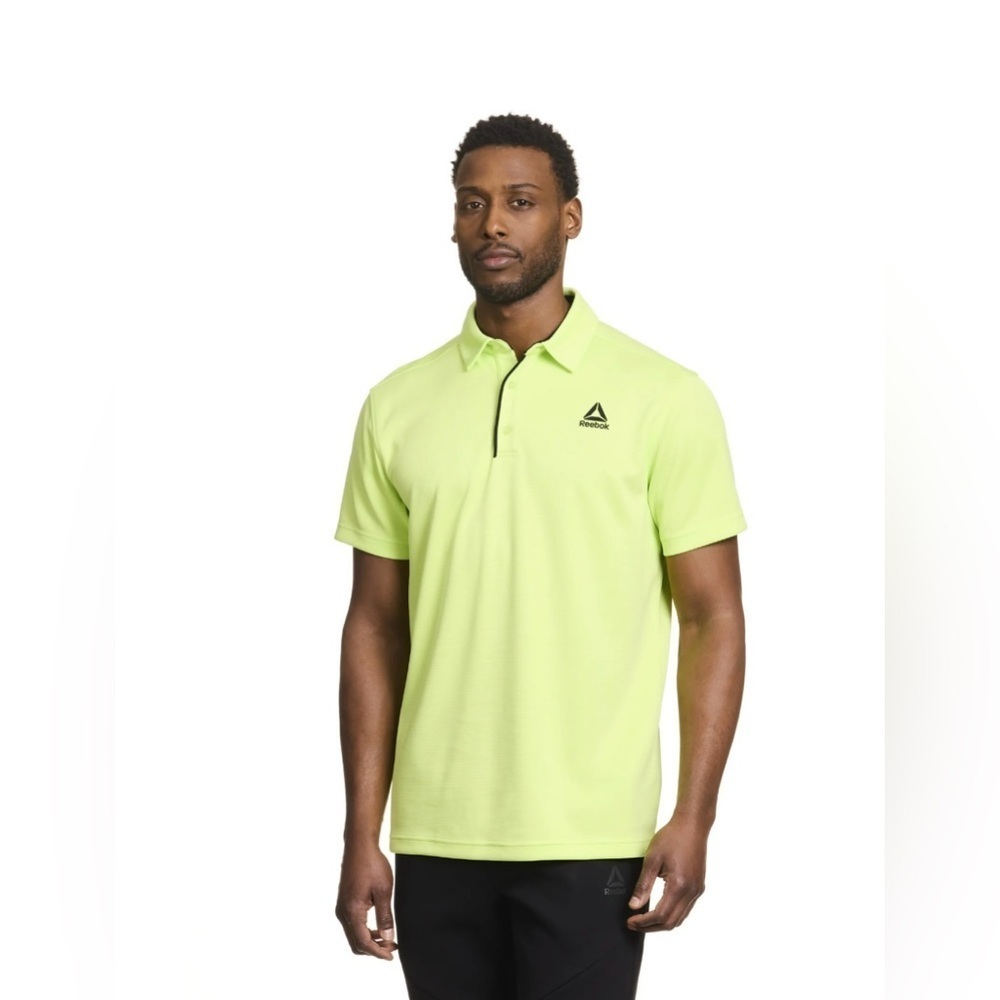 Reebok Men's Bright Lime Polo Shirt - Picture 3 of 10